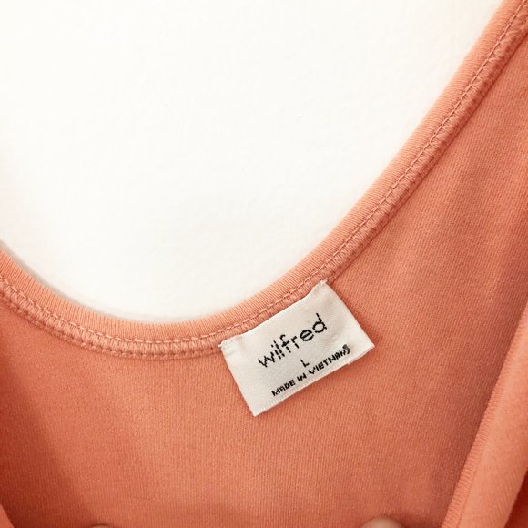 Aritzia Wilfred Daphnee Pleated Midi Dress Pink - Picture 4 of 9